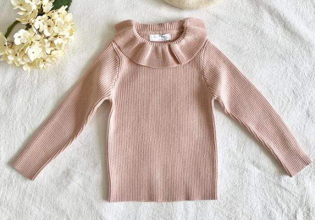 Girls' Lace Knit Pullover Sweater | Long Sleeve