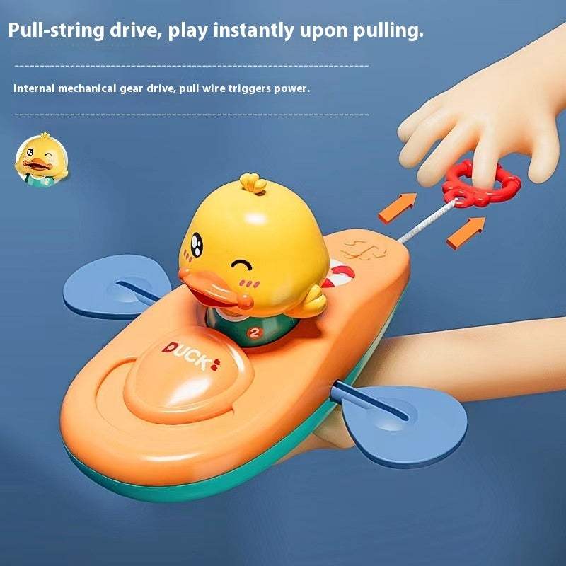 Yellow Duck Kayak Bath Toy | Plastic | Bath Toys