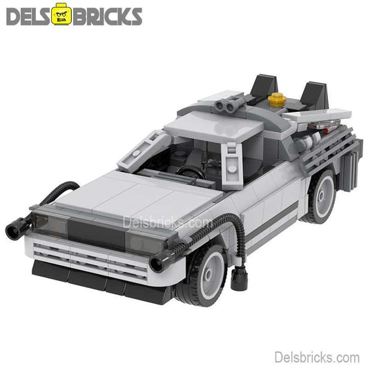 Back to the Future Car Delorean Lego Minifigures Custom Toys - ToylandEU