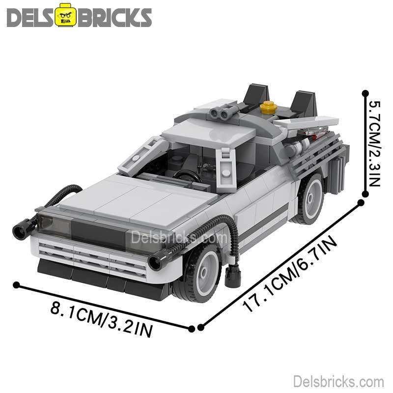 Back to the Future Car Delorean Lego Minifigures Custom Toys - ToylandEU