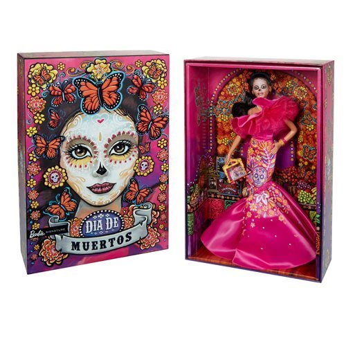 Barbie Día De Muertos Doll With Colorful Sugar Skull Dress