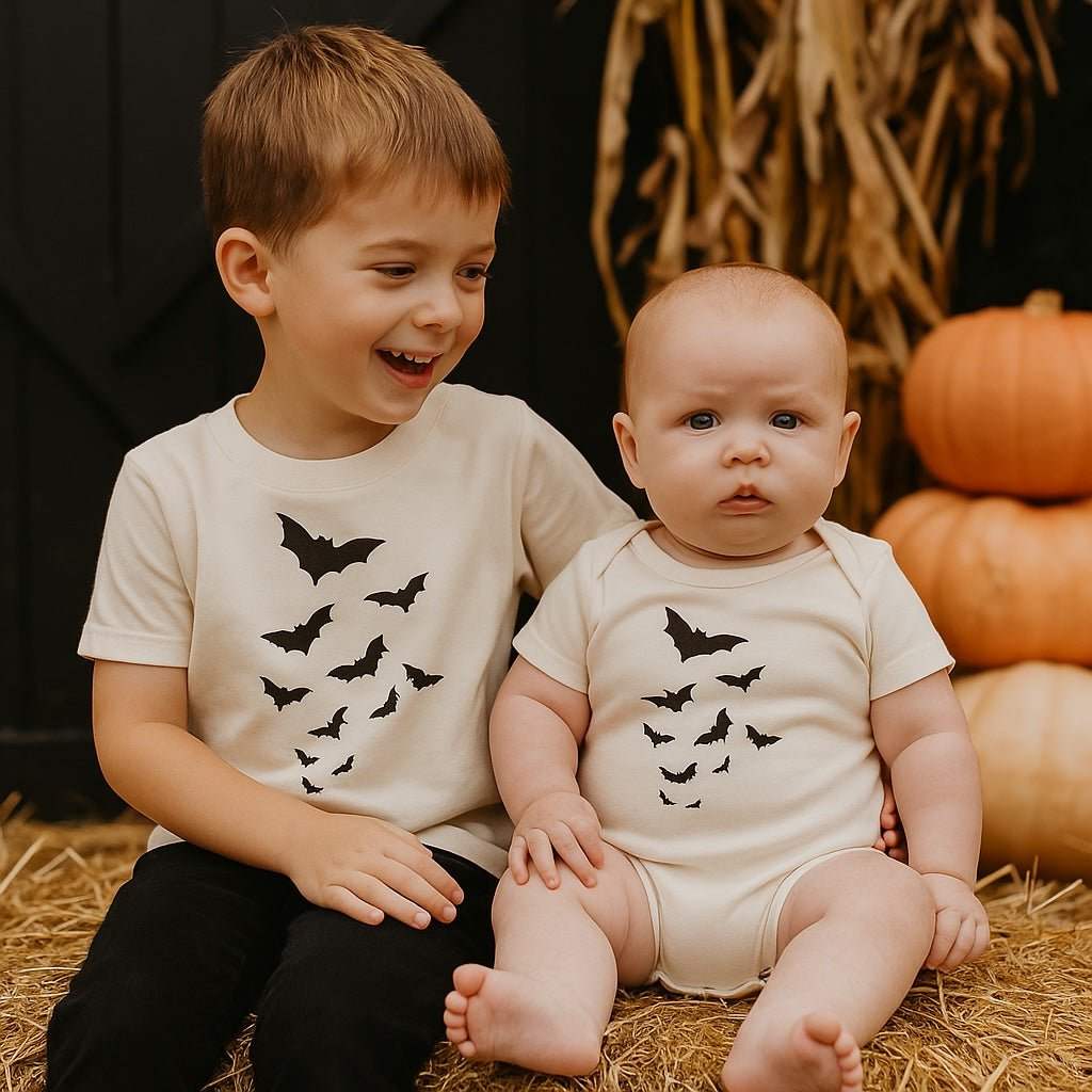 Toddler Tee Shirt | Bat Motif | Short Sleeve Cut | Toddler Sizes