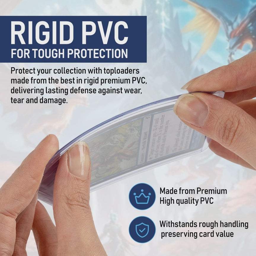 20pt Premium Top Loaders | 100 Pack | Clear And Rigid | Card Protection
