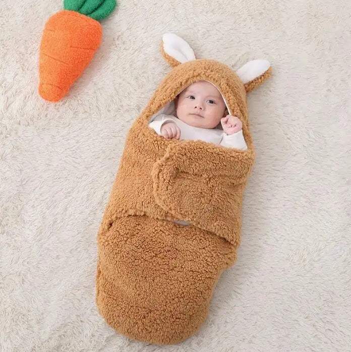 Super Soft Baby Sleeping Bag | Fluffy Fleece Swaddle Blanket | Unisex