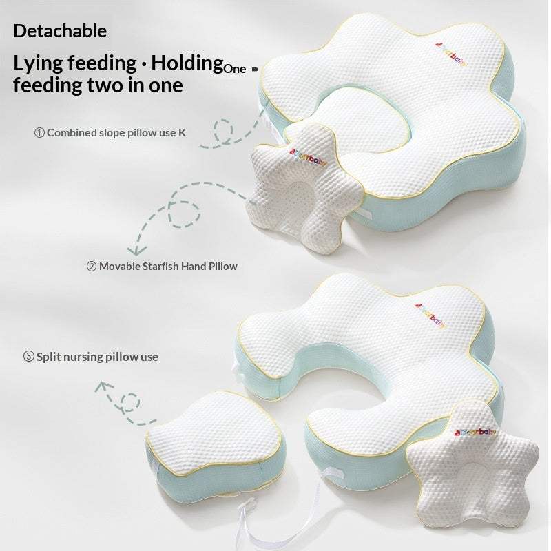 Starfish Nursing Pillow With Waist Support | Shell White