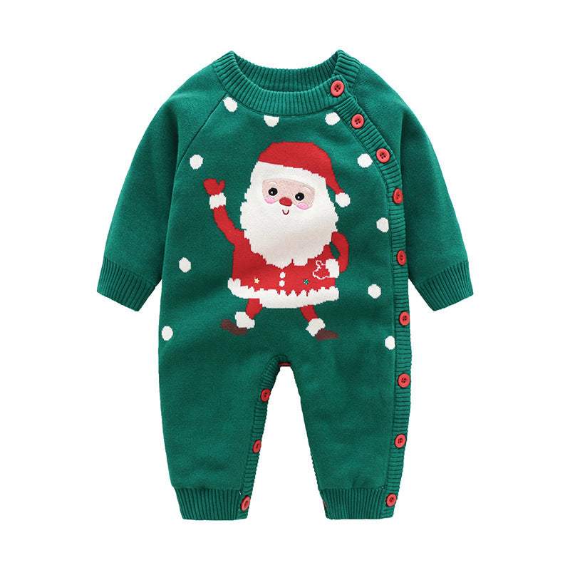 Newborn Thick Cotton Crawling Suit | Red-Faced Deer | Korean Style