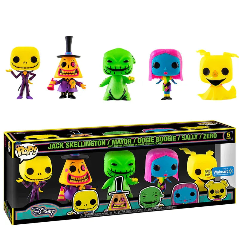 Nightmare Before Christmas (Black Light, Glow in the Dark) 5-Pack - Walmart Exclusive - ToylandEU