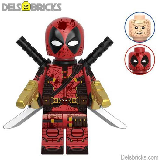 Bloodied Deadpool Lego Minifigure Marvel MCU Custom Figure - ToylandEU
