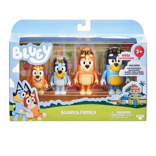 Bluey Figures Four Pack Set For Imaginative Playtime Fun