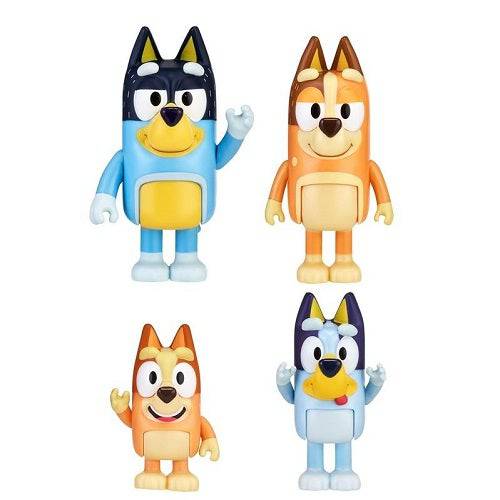 Bluey Figures Four Pack Set For Imaginative Playtime Fun