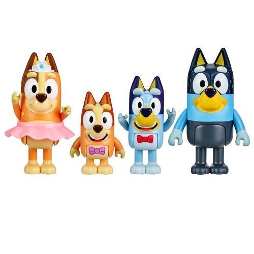 Bluey Figures Four Pack Set For Imaginative Playtime Fun