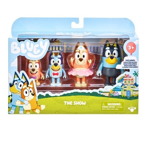 Bluey Figures Four Pack Set For Imaginative Playtime Fun