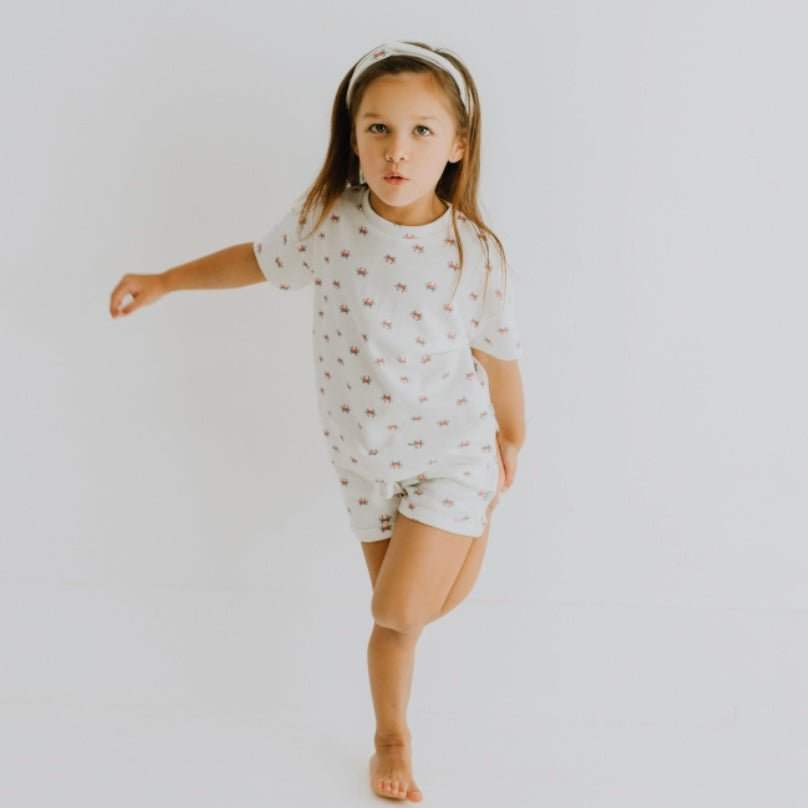 Toddler Organic Tee | Crab All Over Print | Soft Short Sleeve | Unisex Kids