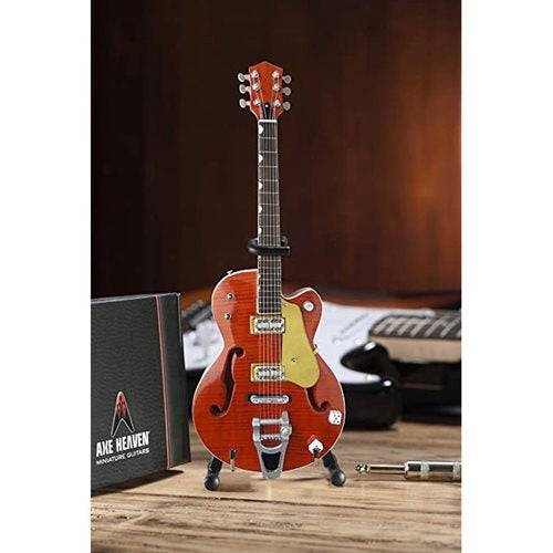 Action Figure | Brian Setzer Nashville Orange Dice Guitar 1:4 Scale | Solid Wood