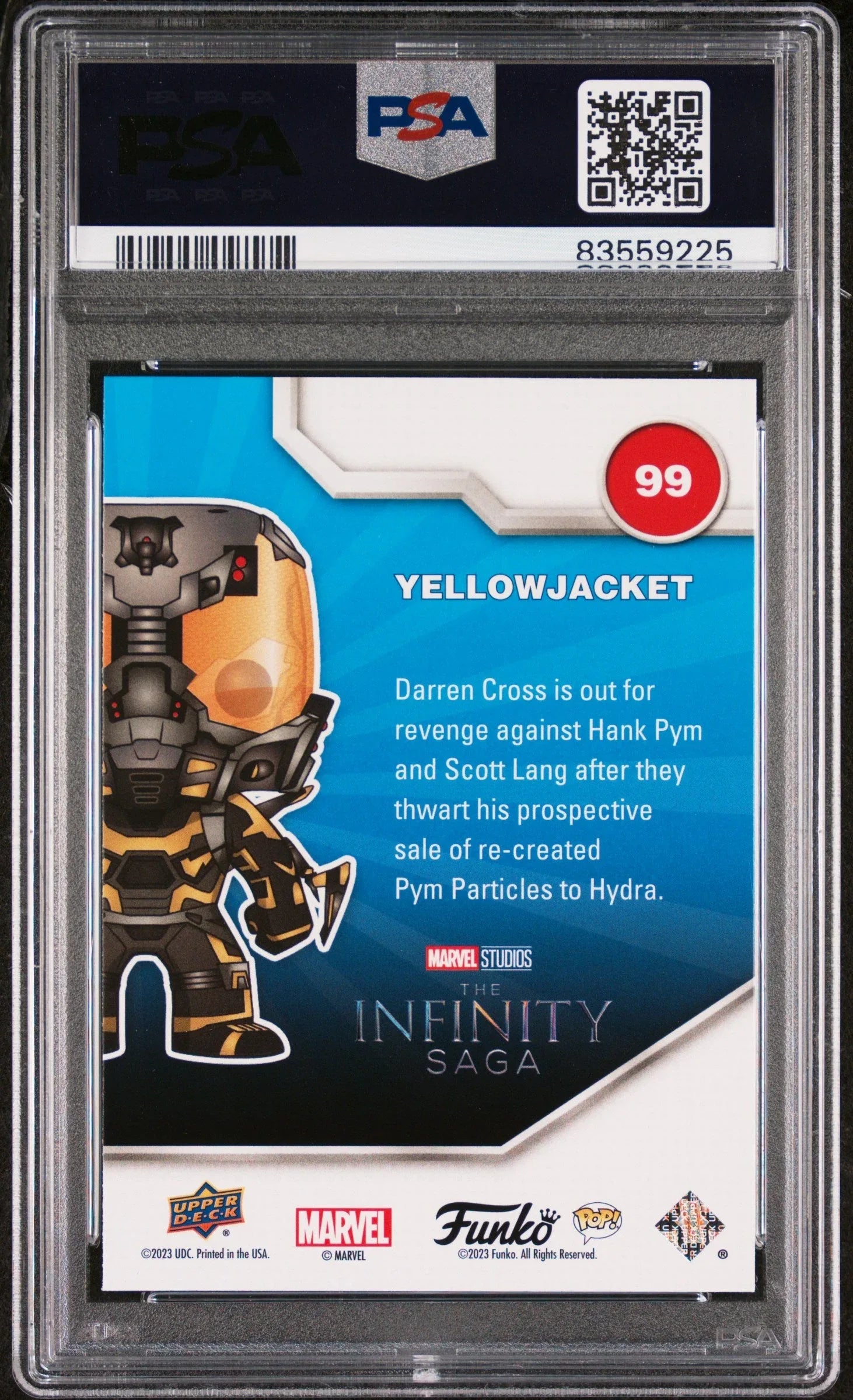2023 UPPER DECK FUNKO POP MARVEL YELLOWJACKET PLATINUM #99 PSA 10 - ToylandEU