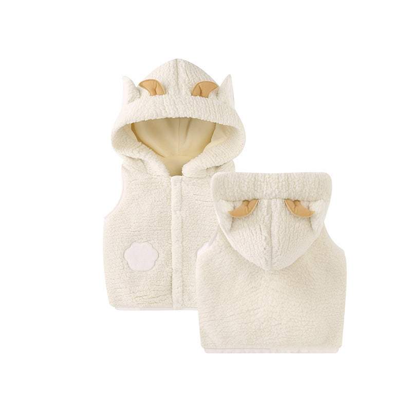 Baby Girl Thickened Waistcoat And Hooded Jacket Set | Baby & Children's Outerwear