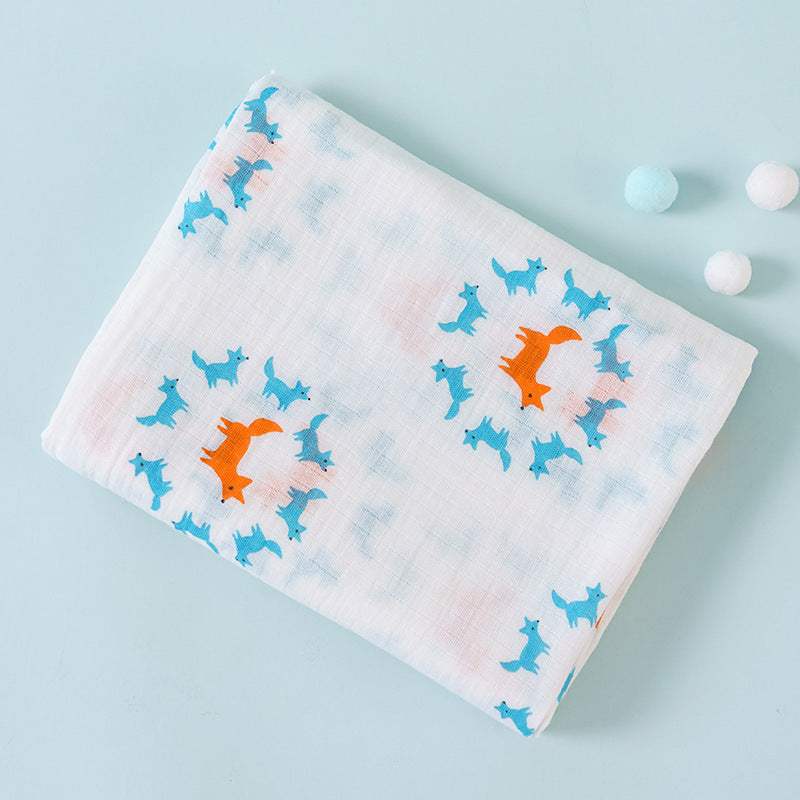 Cotton Double-Layer Cartoon Baby Blanket | Cotton | Baby Blanket