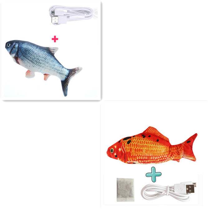 Electric Jumping Fish Cat Toy | USB, Touch Sensor