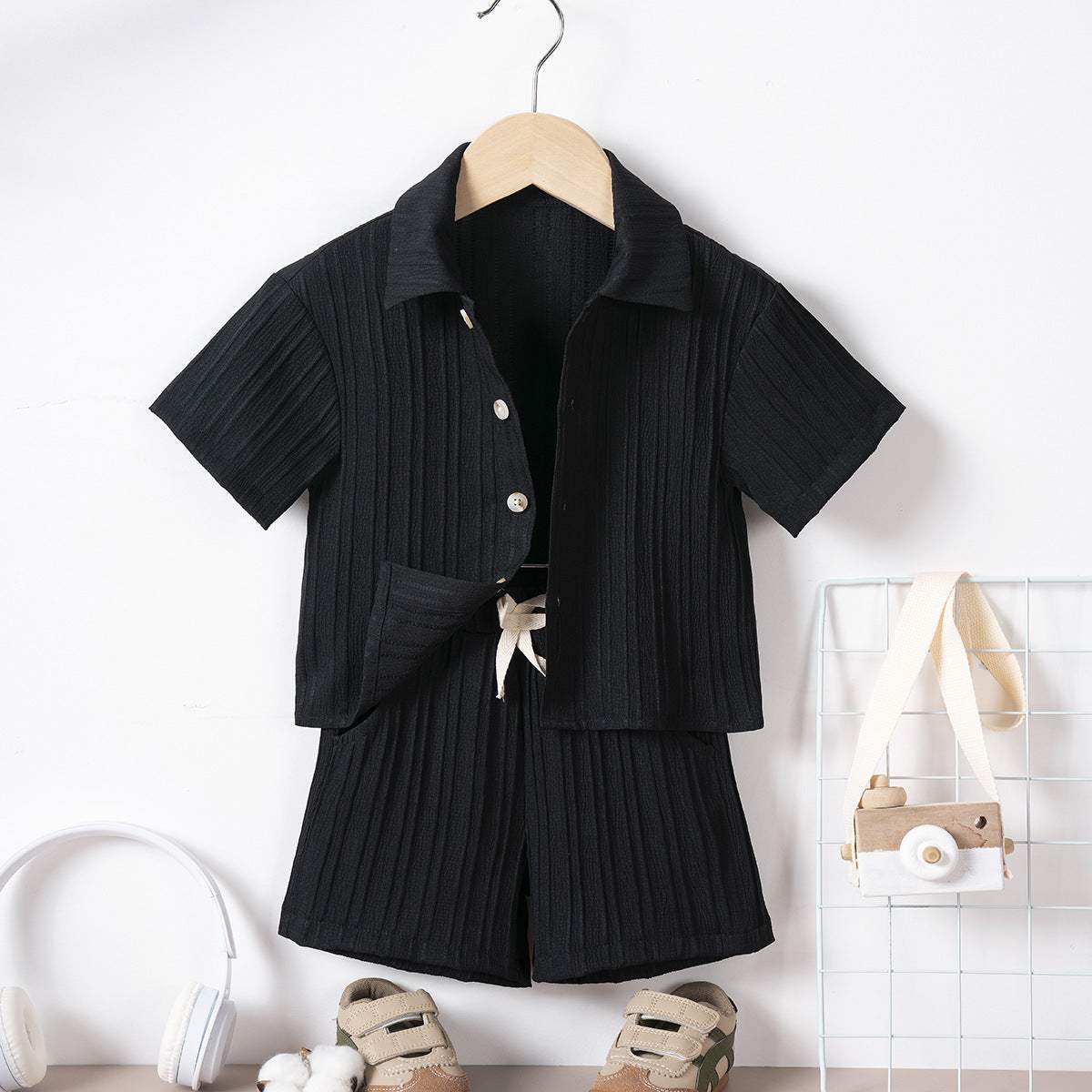 Boys' Summer T-Shirt Suit | Solid Color