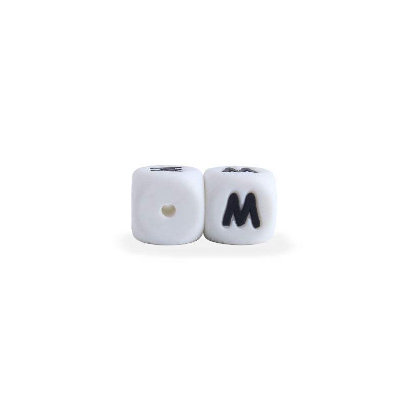 Silicone Letter Beads For Pacifier Chains | 12 mm
