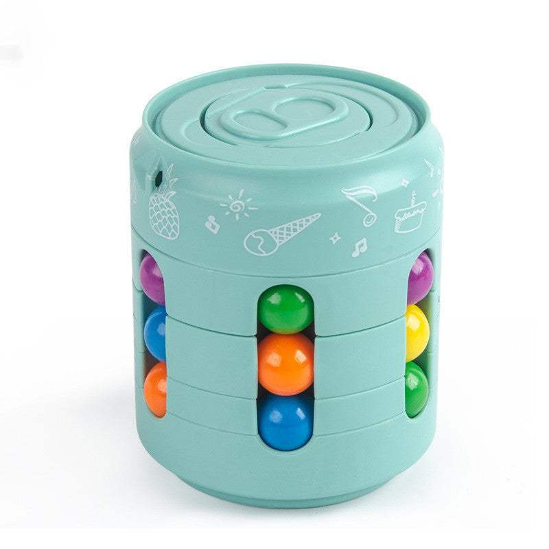 Cube Gyro Fidget Toy | Plastic, Blue Green Pink Orange