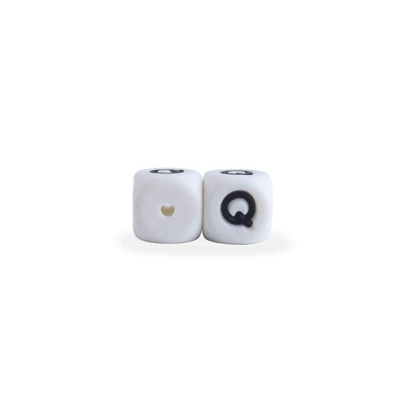 Silicone Letter Beads For Pacifier Chains | 12 mm