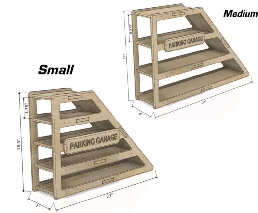 CAMDEN- Toy Car Storage + Ramp - Bush Acres