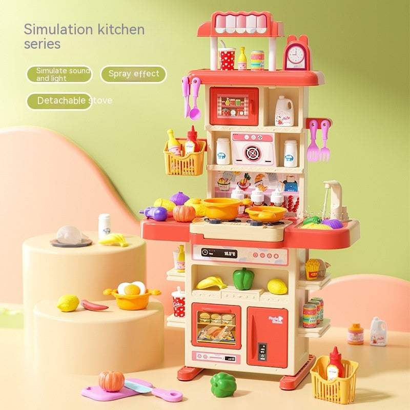 Kids Cooking Play Suit | 43 Piece Set | Audio Visual Play | Toddler Size