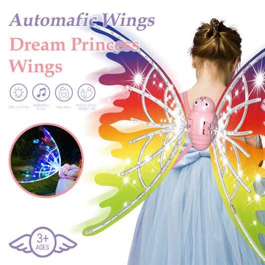 Glowing Butterfly Fairy Wings for Girls - Adjustable, Musical, and Multipurpose - ToylandEU