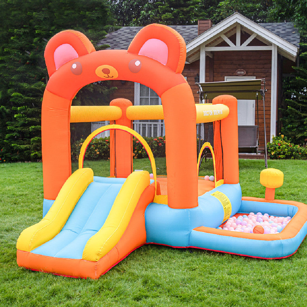 Bear Theme Inflatable Jumping Bed for Household Fun - ToylandEU