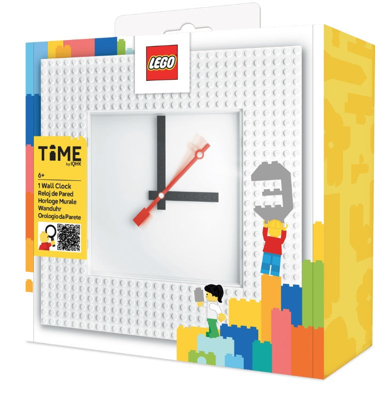 LEGO® Wall Clock | White Buildable Design | Ages 6 Plus | 5010226