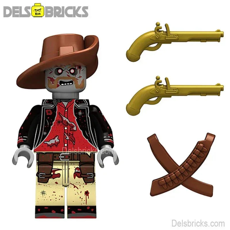 Lego Compatible Cowboy Zombie Gunslinger Custom Minifigure - ToylandEU