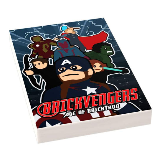 Brickvengers: Age Of Bricktron Movie Tile | 2x3 Tile | Custom Printed | B3 Customs