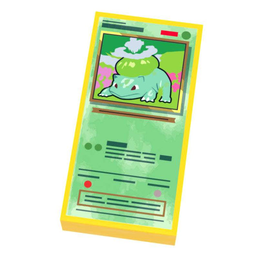 Bloomasaur Pocketball Card | 1x2 Tile | Minifig Accessory | B3 Customs