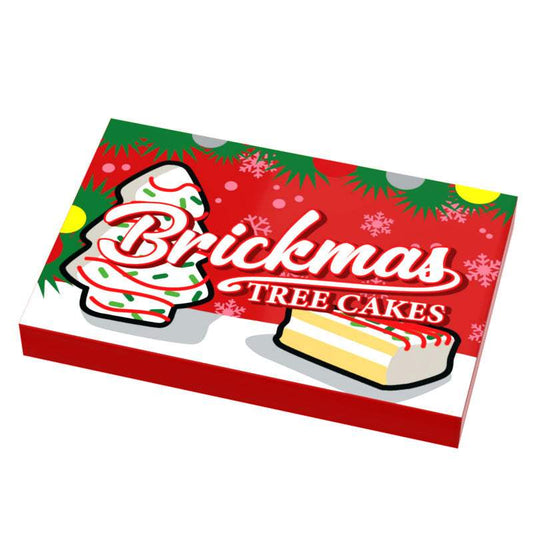 Christmas Tree Cake Minifig Snack | 2x3 Tile | B3 Customs