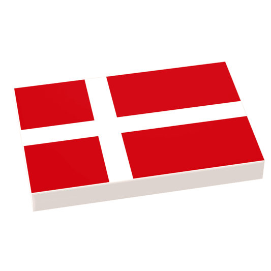 Denmark Flag Tile | 2x3 Tile | Custom Printed | B3 Customs