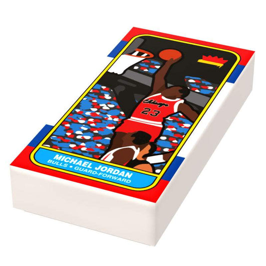 MJ Rookie Card | 1x2 Tile | Minifig Accessory | B3 Customs