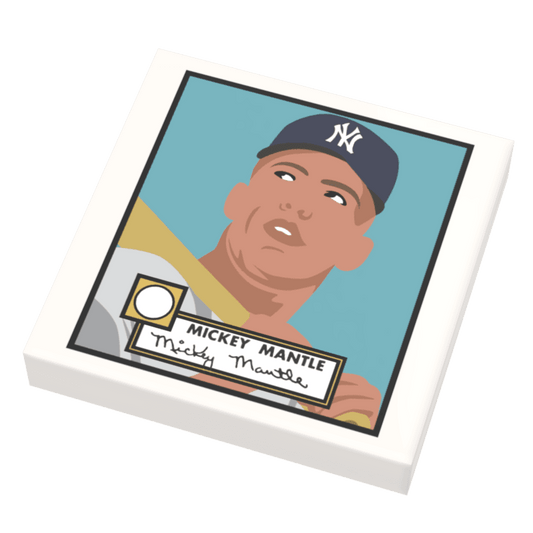 Mickey Mantle Baseball Card 2x2 Tile | Custom Printed Tile | B3 Customs