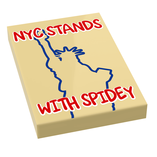 Spider-Man New York Artwork Decorative Tile | 2x3 Inches | Custom Printed | B3 Customs