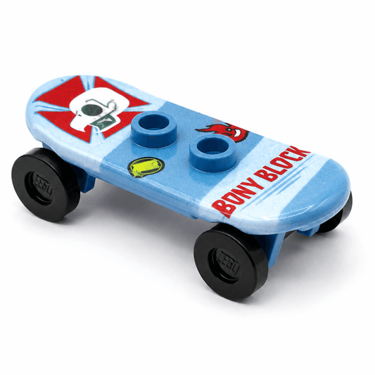 Skateboard | Custom Graphics Deck | Skeletal Design | Minifigure Compatible