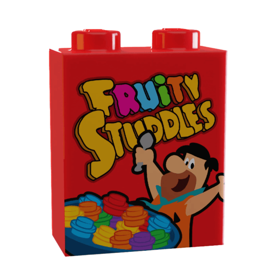 Custom Printed Lego Brick | 1x2x2 Size | Breakfast Cereal Design For Minifigs