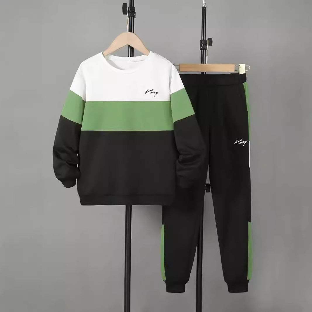 Kids' Multicolor Hoodie And Pants Set | Animal, Stripe And Plaid Patterns