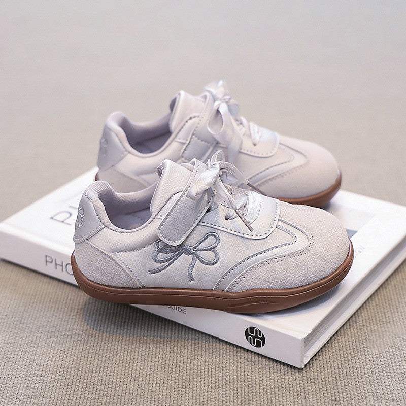 Girls' Bow Sneakers | Non-Slip Sole | Breathable Design | Lightweight