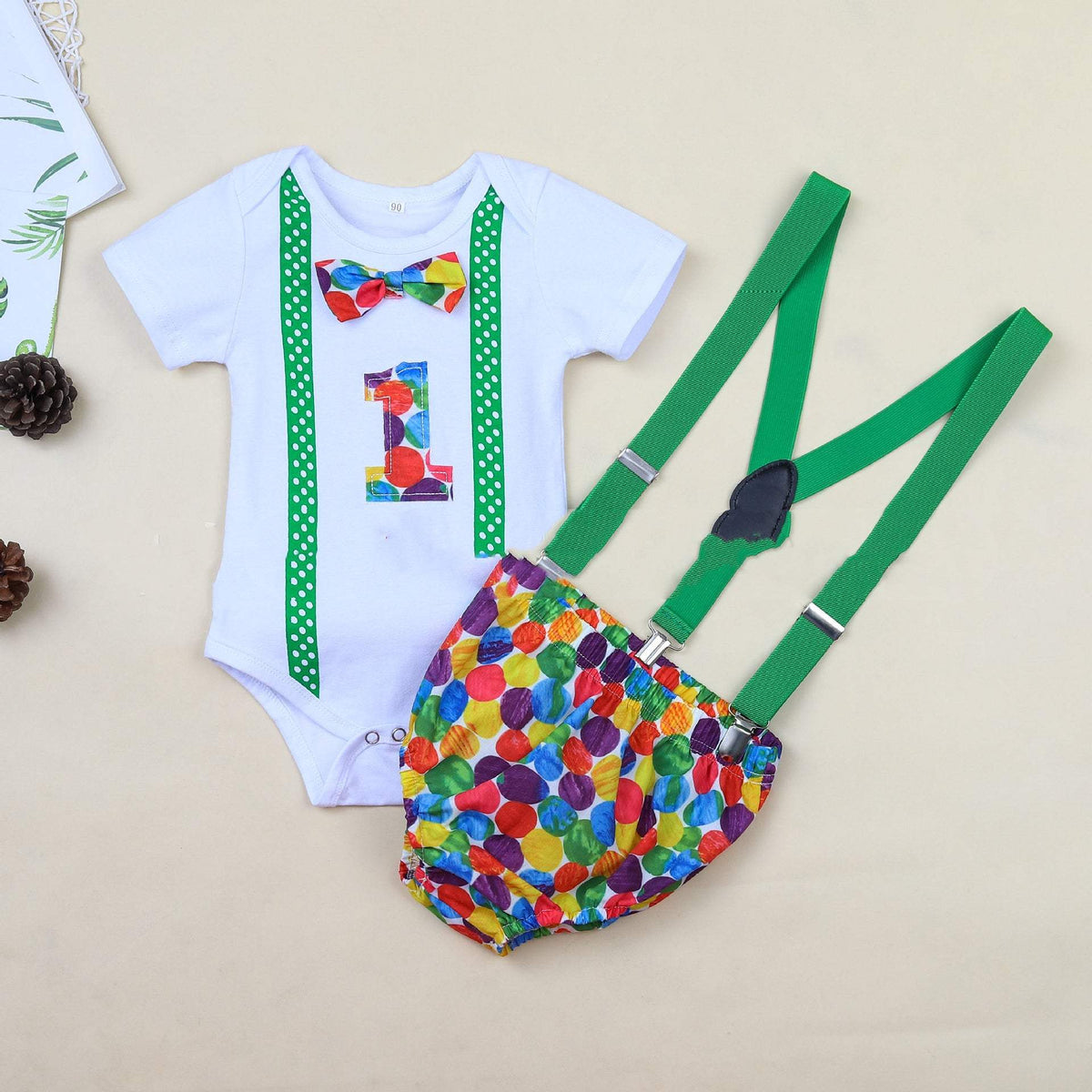 Baby Summer Birthday Romper With Shorts | Soft-Treated Fabric