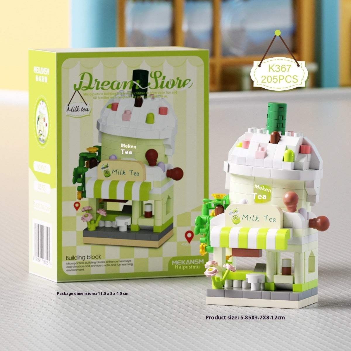 City Street View Building Blocks | Hamburger And Flower Shop