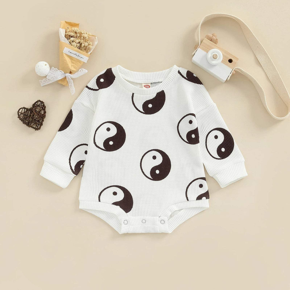 Baby Knitted Long-Sleeve One-Piece Suit | Cotton | Baby & Children's One-Pieces