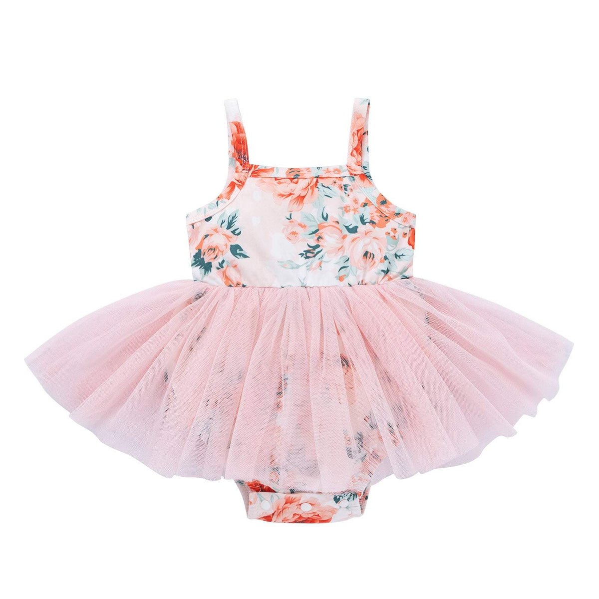 Baby Floral Sling Triangle Jumpsuit | Purple And Pink