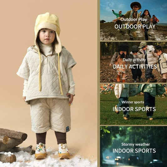 Kids' Snow Boots | Synthetic leather + Fabric Upper | Soft Sole | Ages Toddler (4–6 years)