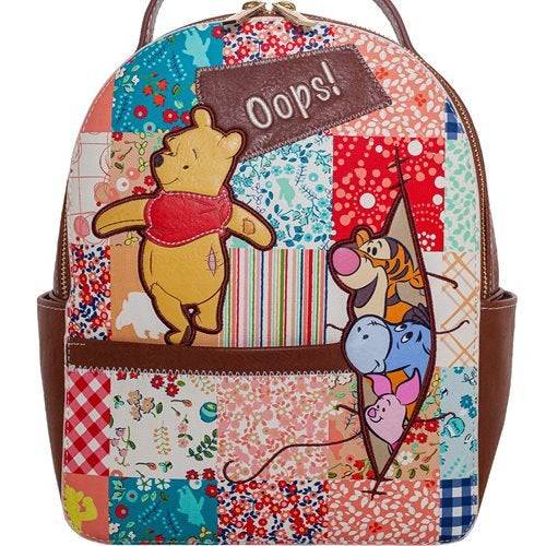 Winnie The Pooh Patchwork Mini Backpack With Charm