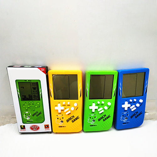 Classic Yellow Retro Childhood Tetris Handheld Game Player